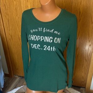 No Boundaries Forest Green Long-Sleeve Graphic Tee